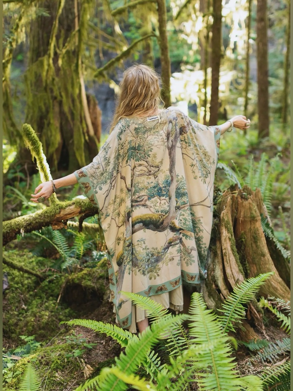 Market of Stars Earth & Sky Starduster Kimono Woodland Boho NWT Fairycore - Picture 3 of 14